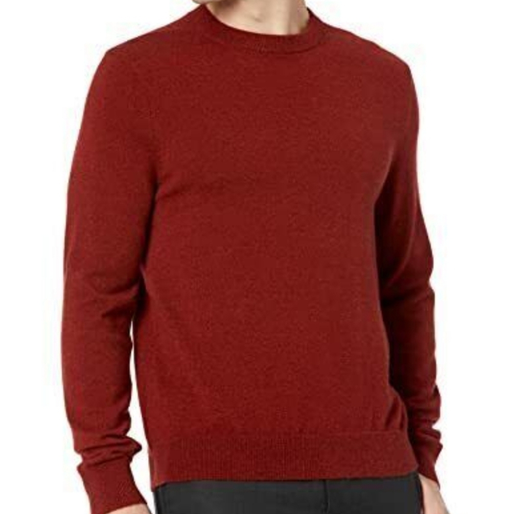 Theory Hilles 100% Cashmere Crewneck Sweater Red XL EUC $345